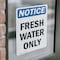 Signmission Fresh Water Only, 18 in W x Rectangle, Vinyl Decal OS-2PACK-NS-D-1824-V-12923 - alternate 2